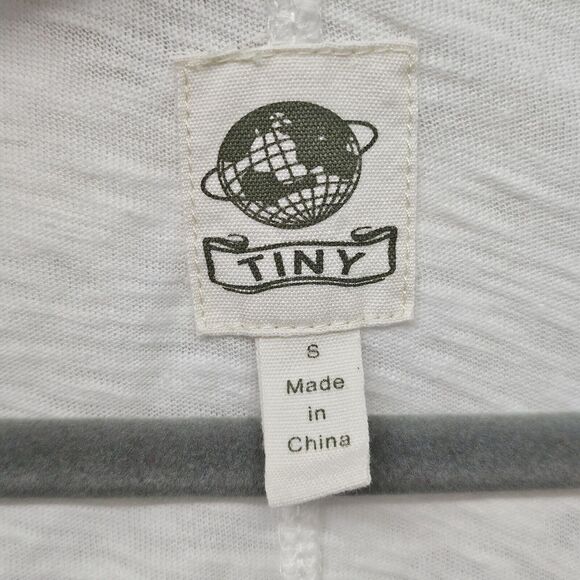 TINY Anthropologie Draped Cardigan Knit Womens Size S Mixed Media Lightweight - Picture 3 of 8